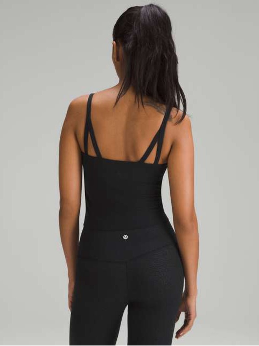 Lululemon Strappy Nulu Shelf Tank Top In Black Sz8 Worn Twice